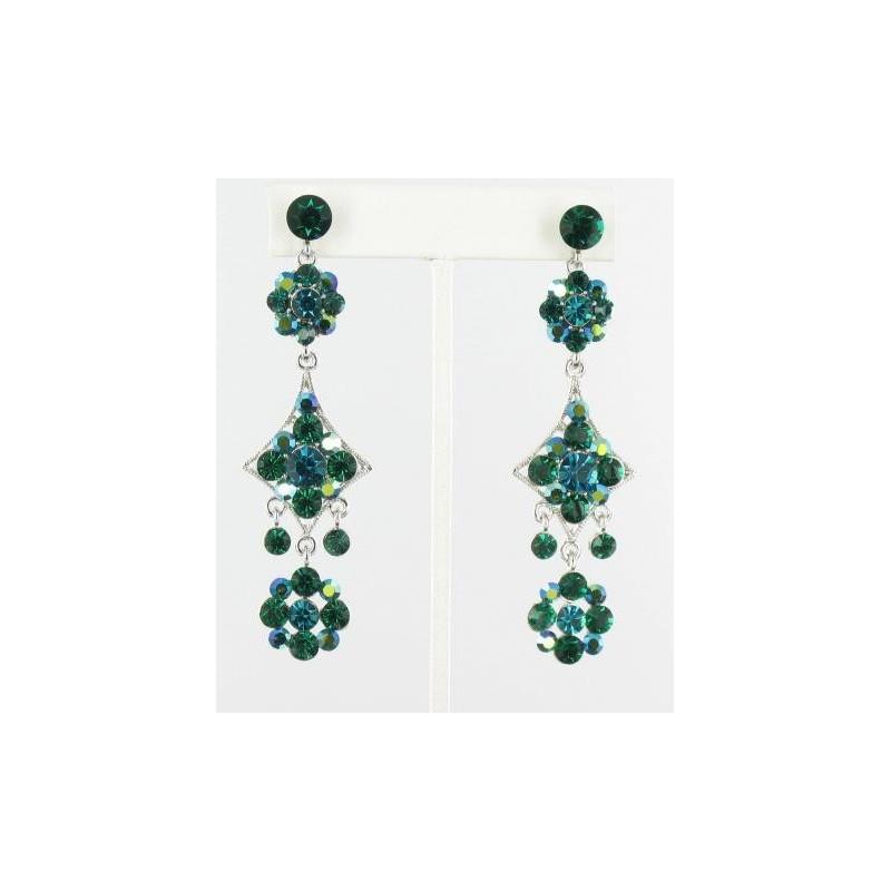 My Stuff, Helens Heart Earrings JE-X006587-1392-Silver-Emerald-Green Helen's Heart Earrings - Rich Y