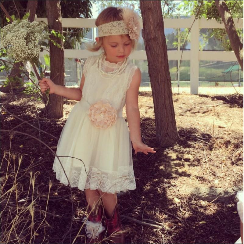 My Stuff, Chic Lace dress flower girl. Special occassion. Photography shoot available in white. Ivor