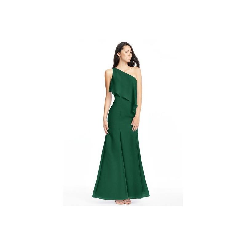 My Stuff, Dark_green Azazie Nadia - Floor Length Side Zip One Shoulder Chiffon Dress - Charming Brid