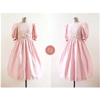 Ms. Rosy Dress | s | 1980s japan vintage | dusty pink lace dolly dress - Hand-made Beautiful Dresses