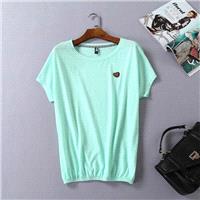 Must-have Oversized Vogue Simple Scoop Neck Short Sleeves One Color Top - Discount Fashion in beenon