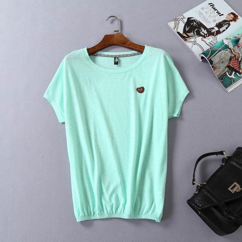 My Stuff, Must-have Oversized Vogue Simple Scoop Neck Short Sleeves One Color Top - Discount Fashion