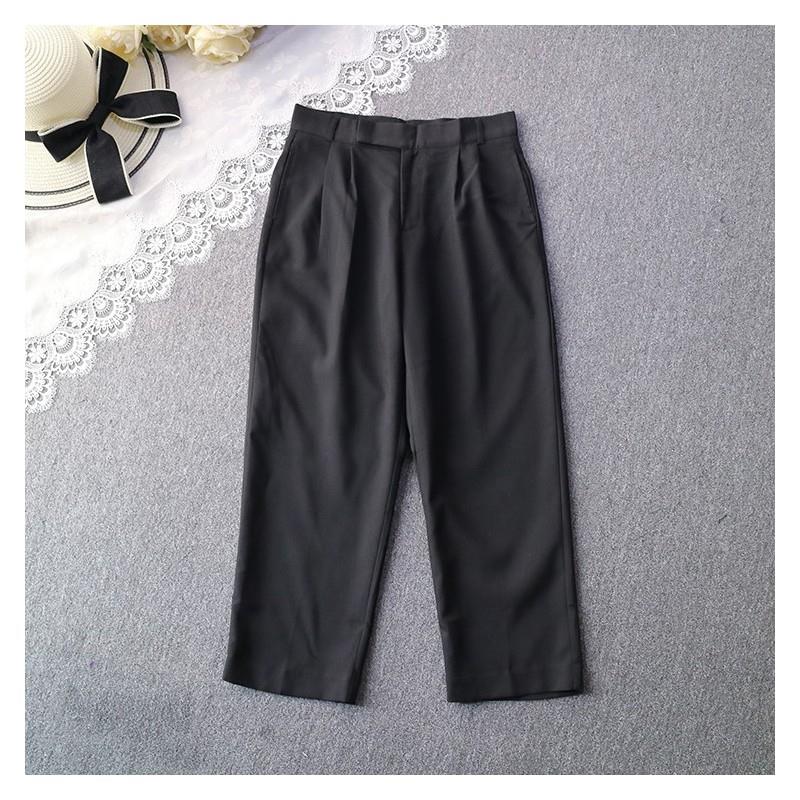 My Stuff, Must-have One Color Wide Leg Pant Casual Trouser - Discount Fashion in beenono