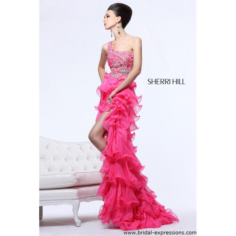 My Stuff, Sherri Hill 3870 Beaded High Low Ruffle Prom Dress - Crazy Sale Bridal Dresses|Special Wed