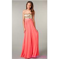 Long Strapless Prom Dress with Jeweled Bodice - Brand Prom Dresses|Beaded Evening Dresses|Unique Dre