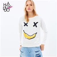 Oversized Vogue Printed Fruits Playful Casual Hoodie - Bonny YZOZO Boutique Store