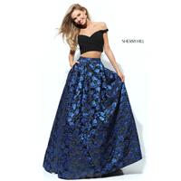 Black/Black Sherri Hill 50572 - 2-piece Ball Gowns Dress - Customize Your Prom Dress