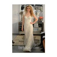 Wtoo - Spring 2013 - Aveline Lace A-Line Wedding Dress with a Portrait Neckline and Cap Sleeves - St