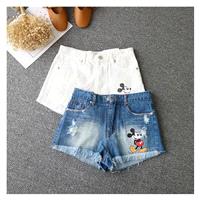 Must-have Printed Ripped Zipper Up Cowboy Summer Casual Buttons Short - Discount Fashion in beenono
