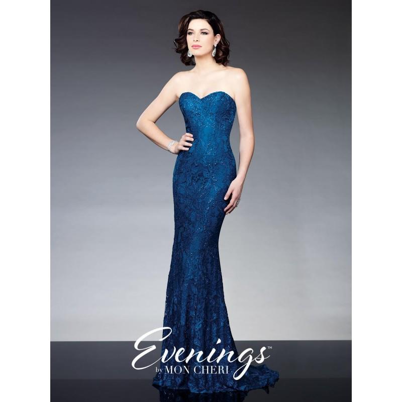 My Stuff, Evenings by Mon Cheri TBE21512 Fitted Lace Gown - Brand Prom Dresses|Beaded Evening Dresse