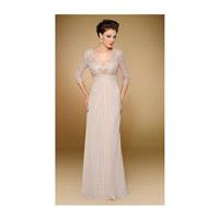 Rina Di Montella 1804 V Neck Mother of the Bride Dress - Brand Prom Dresses|Beaded Evening Dresses|C