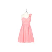 Flamingo Azazie Alyssa - Sweetheart Knee Length Strap Detail Chiffon Dress - Charming Bridesmaids St