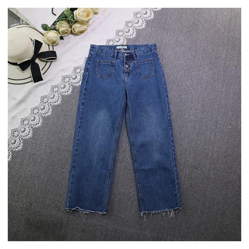 wedding, Casual Fringe High Waisted Jeans - Discount Fashion in beenono