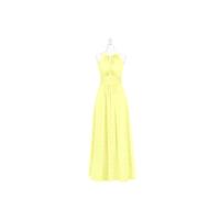 Daffodil Azazie Bonnie - Floor Length Halter Chiffon Back Zip Dress - Simple Bridesmaid Dresses & Ea