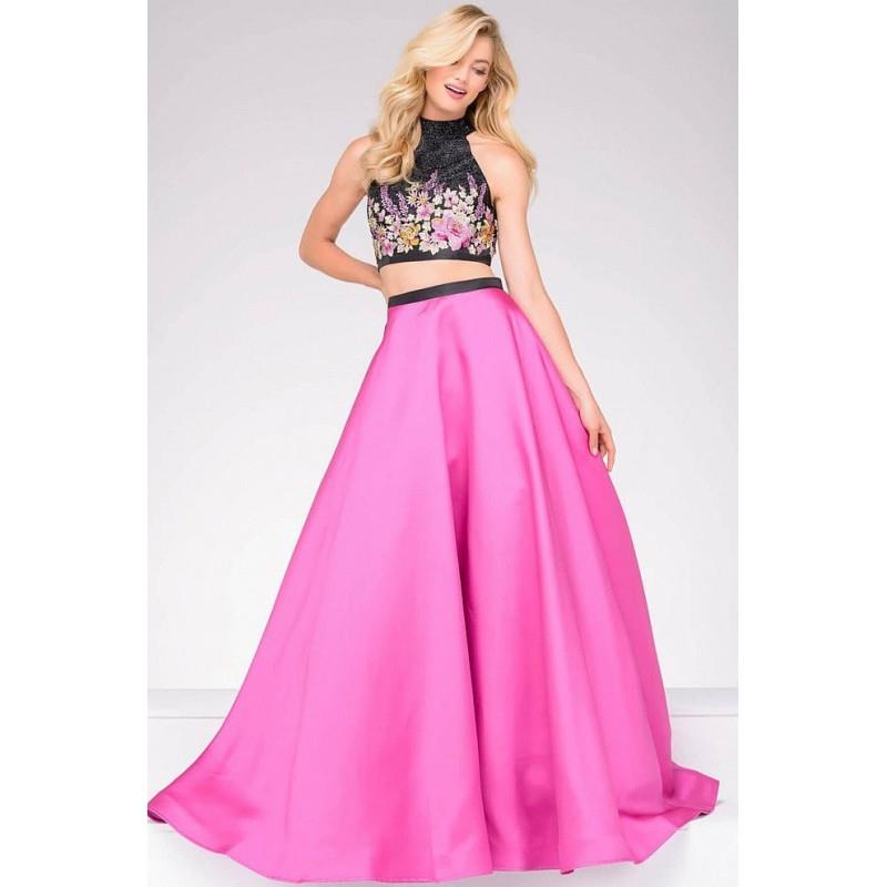 My Stuff, Jovani - JVN59350 Two Piece High Halter Floral Ballgown - Designer Party Dress & Formal Go