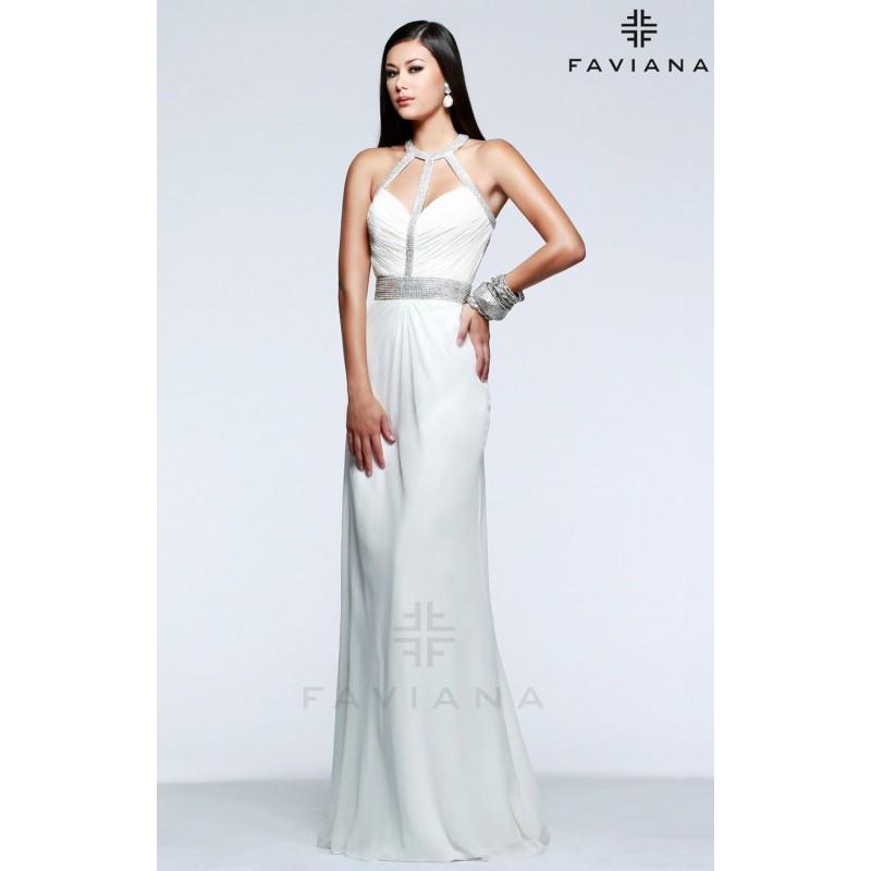 My Stuff, Black Faviana 7514 - Chiffon Open Back Dress - Customize Your Prom Dress