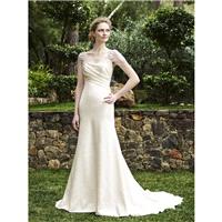 Casablanca Bridal Olive 2253 Beaded Flutter Sleeve Satin Fit & Flare Wedding Dress - Crazy Sale Brid