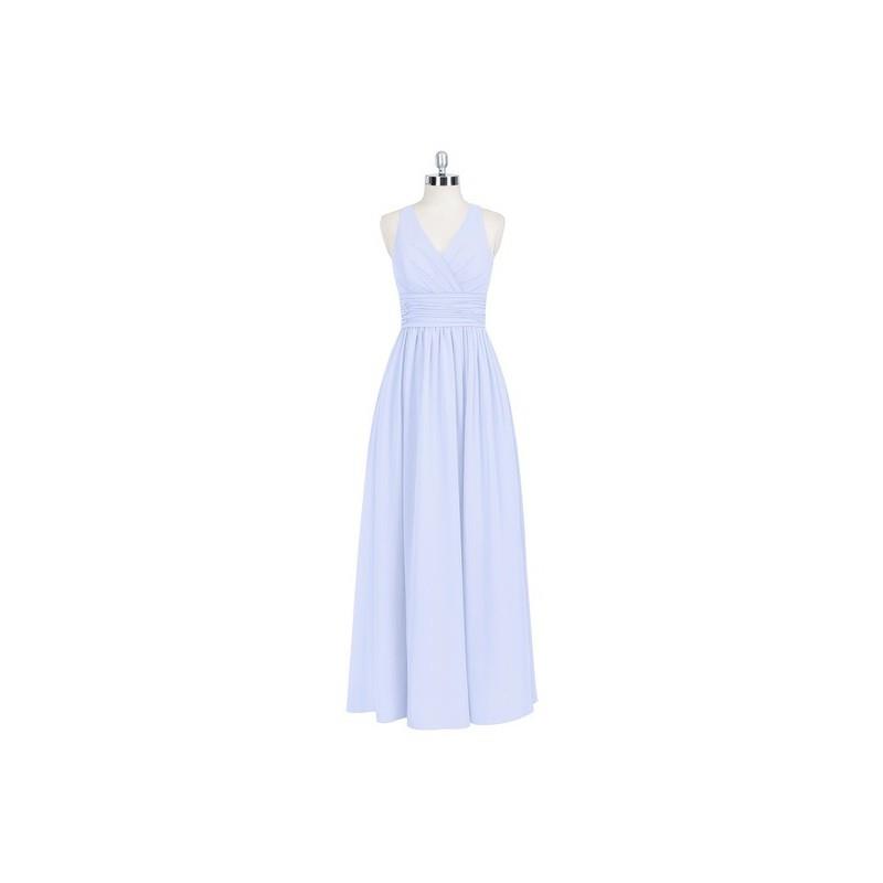 My Stuff, Lavender Azazie Natasha - V Neck Chiffon Floor Length Keyhole - Simple Bridesmaid Dresses