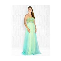 Colors Dress - 1715 Beaded Strapless Striped Chiffon Dress - Designer Party Dress & Formal Gown