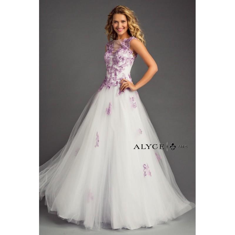My Stuff, White/Lilac Alyce Prom 6362 Alyce Paris Prom - Rich Your Wedding Day