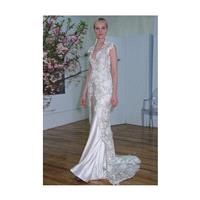 Elizabeth Fillmore - Spring 2013 - Arabelle Sleeveless Lace and Satin A-Line Wedding Dress with Keyh