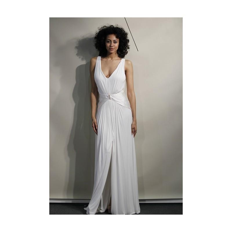 My Stuff, Amanda Wakeley - Spring 2013 - Alexis Sleeveless Silk Sheath Wedding Dress with Front Slit