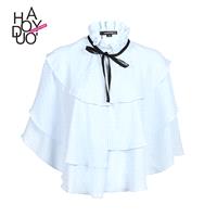 Sweet Attractive Agaric Fold Summer Tie Chiffon Top Puncho Coat - Bonny YZOZO Boutique Store