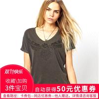Vogue Printed Sketch Scoop Neck Wing Casual Short Sleeves T-shirt - Bonny YZOZO Boutique Store