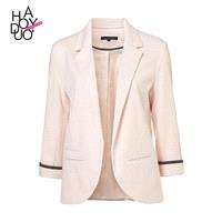 Office Wear Slimming Plus Size 3/4 Sleeves Candy Color Top Suit - Bonny YZOZO Boutique Store