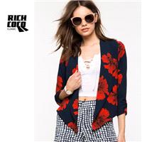 Must-have Printed Slimming 3/4 Sleeves Casual Top Suit Coat - Bonny YZOZO Boutique Store