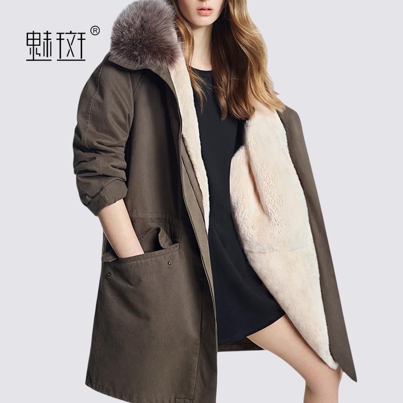 My Stuff, Vogue Slimming Fur Collar Cotten Coat Coat - Bonny YZOZO Boutique Store
