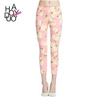 Spring/summer 2017 new cute Daisy print casual pants cute skinny cropped jeans - Bonny YZOZO Boutiqu
