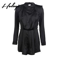 Must-have Vogue Sexy Vintage Hollow Out One Color Summer Tie 9/10 Sleeves Jumpsuit - Bonny YZOZO Bou