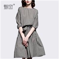 Attractive Slimming A-line 3/4 Sleeves Lattice Dress - Bonny YZOZO Boutique Store