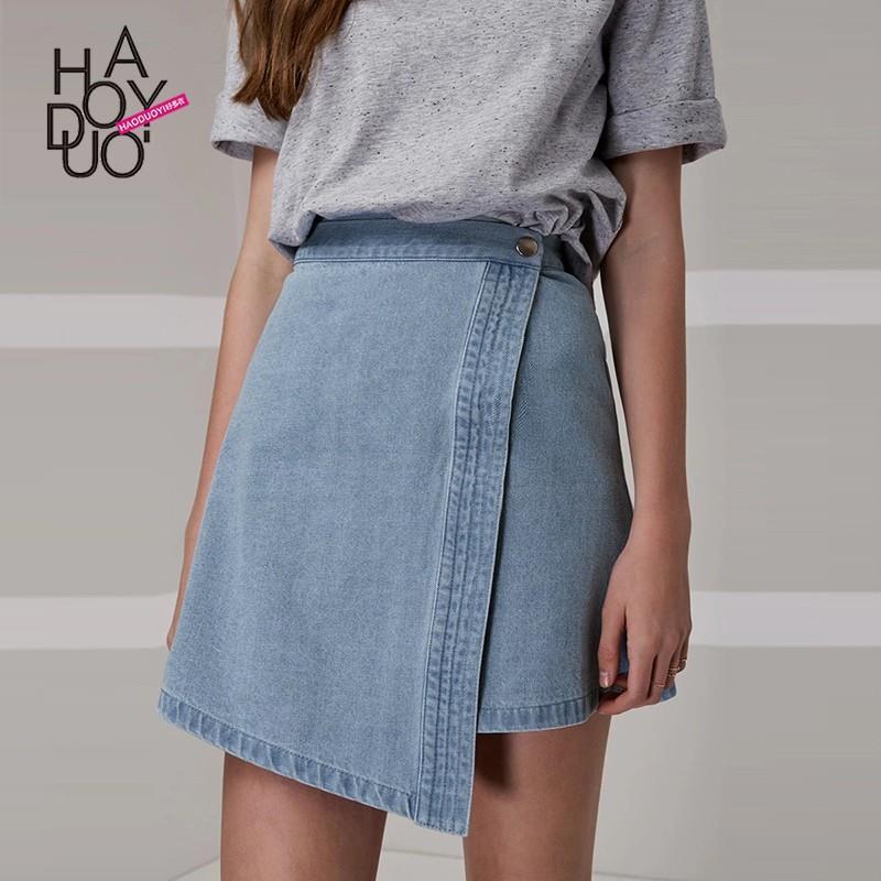 My Stuff, School Style Must-have Sweet Asymmetrical Cowboy Summer Skirt - Bonny YZOZO Boutique Store