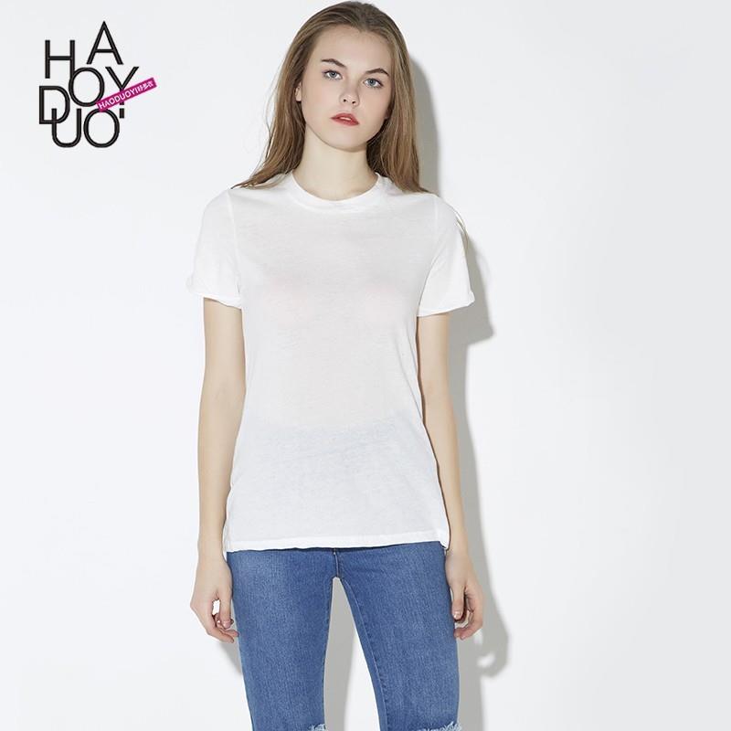 My Stuff, Must-have Boyfriend Printed Short Sleeves White T-shirt - Bonny YZOZO Boutique Store