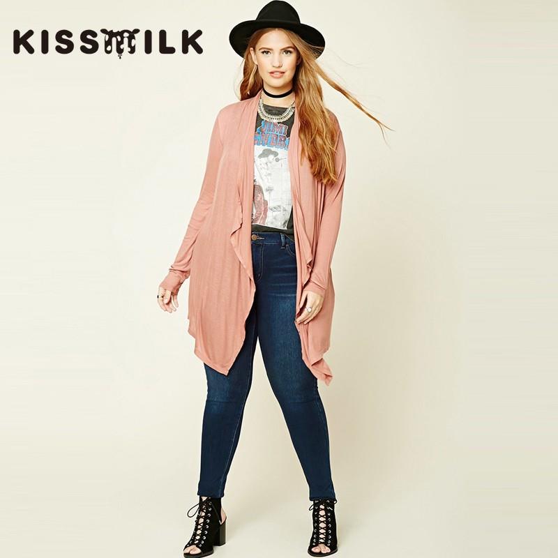 My Stuff, Plus size women's Cardigan Sweater coat with new style fashion leisure loose solid color f