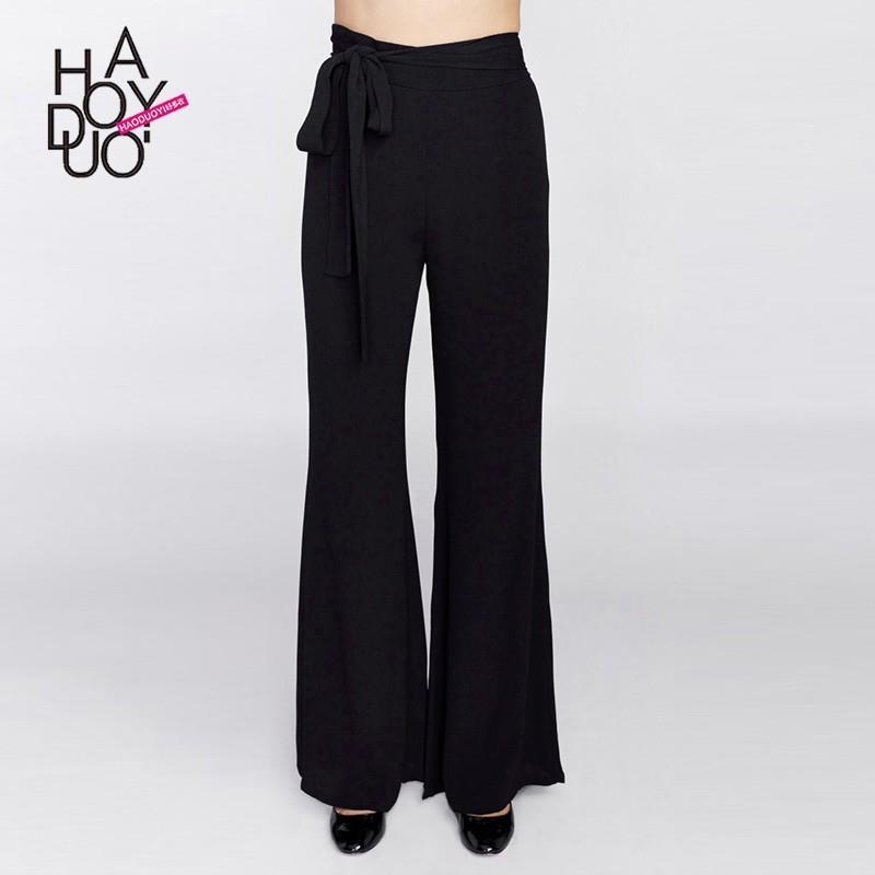 My Stuff, Vogue Attractive High Waisted Lace Up Summer Wide Leg Pant Casual Trouser - Bonny YZOZO Bo